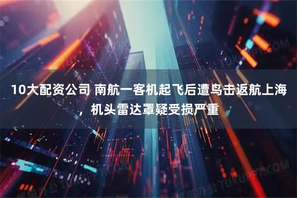 10大配资公司 南航一客机起飞后遭鸟击返航上海，机头雷达罩疑受损严重